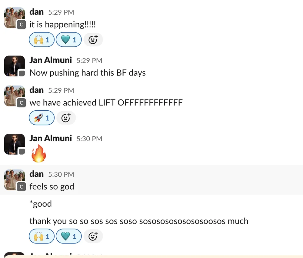 “We have achieved LIFT OFF” — Client · Black Friday run