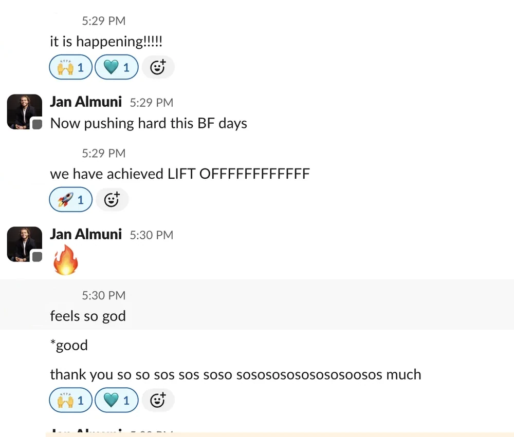“We have achieved LIFT OFF” — Client · Black Friday run